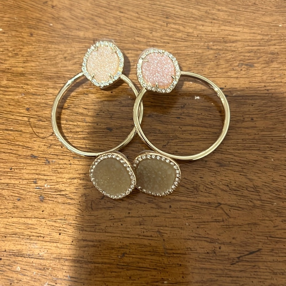 Gold color fashion lot of earrings
